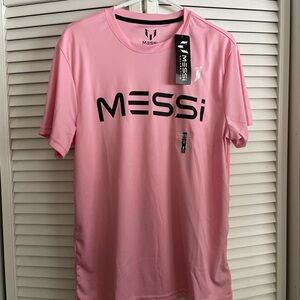 Pink Messi soccer jersey